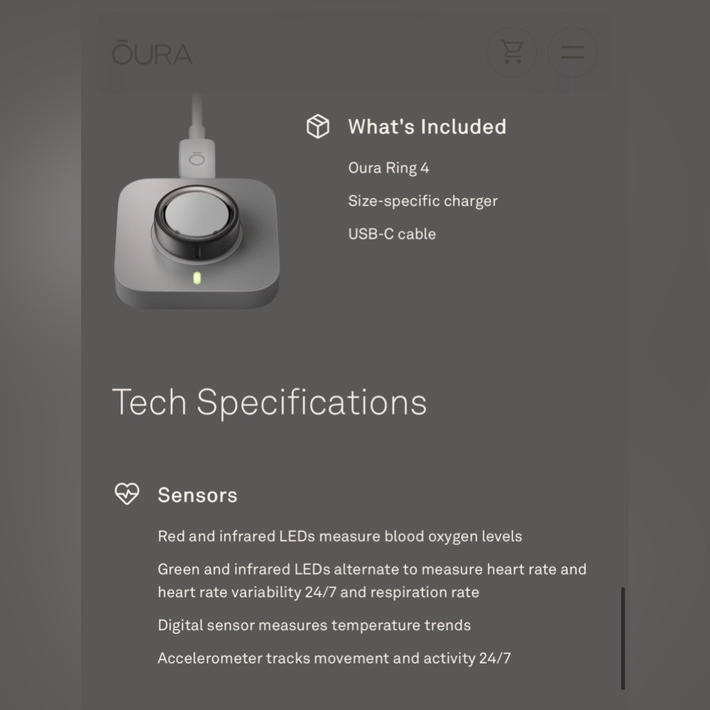 Oura Ring Stealth Black Gen 4 Sz. 14 - Picture 8 of 10